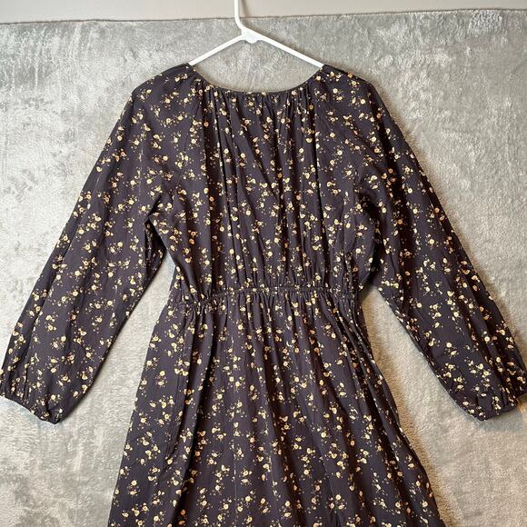 Rails Sal Midi Dress Romantic Floral Sz Large Cotton Blend Summer Casual - Picture 6 of 10